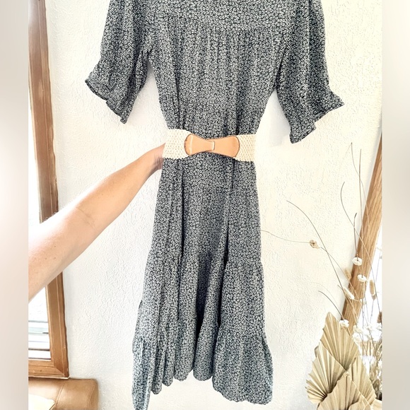 Böhme // Flowy Tiered Midi Dress in Dark Teal (NWOT) - Picture 7 of 7